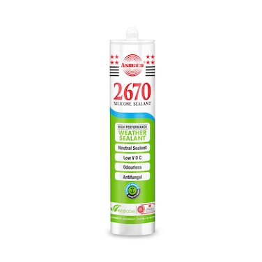 Asmaco 2670 Silicone Sealant - Black - 280 Ml - Set of 01