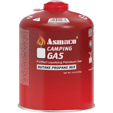 Asmaco Camping Gas Butane Portable Propane Mix - 450G - Set of 01