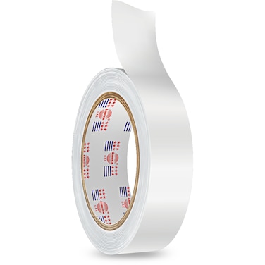 Asmaco Double Side Cloth Carpet Tape - White - 48 Mm x 15 Mtr - Set of 01