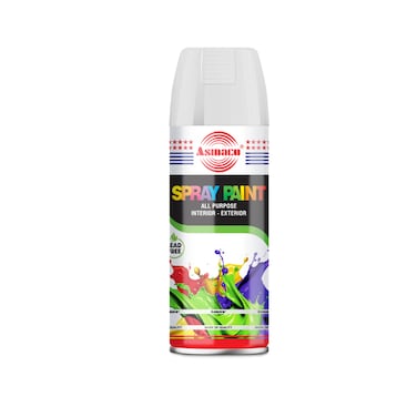 Asmaco Spray Paint - Matt White - 400 Ml - Set of 01