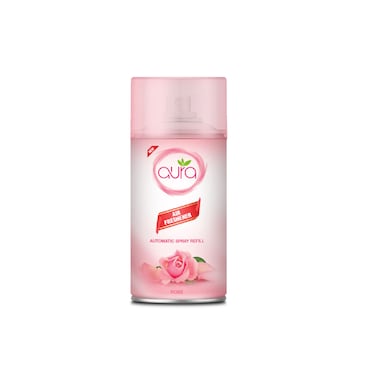 Aura Auto Spray Air Freshner - Rose - 250 Ml - Set of 01