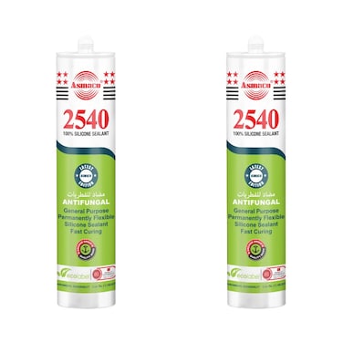 Asmaco 2540 Silicone Sealant - Beige - 280 Ml - Set of 02