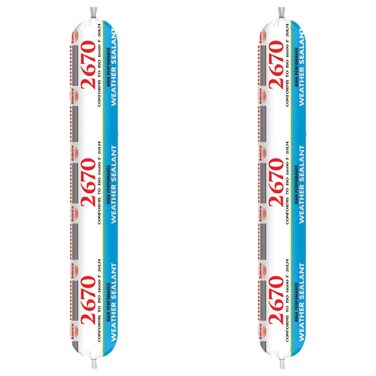 Asmaco 2670 Silicone Sealant - Black - 600 Ml - Set of 02