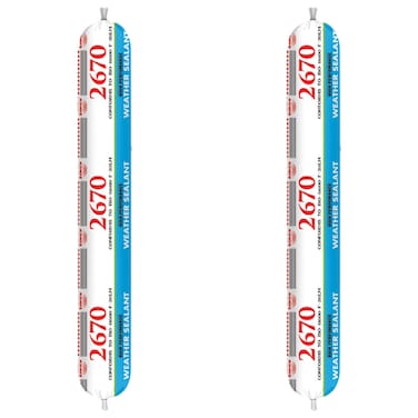 Asmaco 2670 Silicone Sealant - Grey - 600Ml - Set of 02
