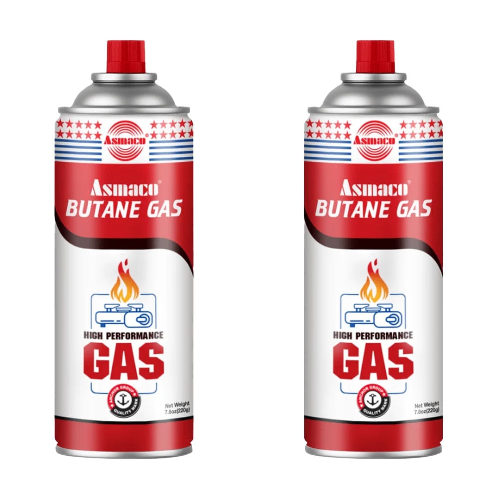 Buy Asmaco Butane Portable Gas - 227G - Set of 02 Online | Carrefour UAE