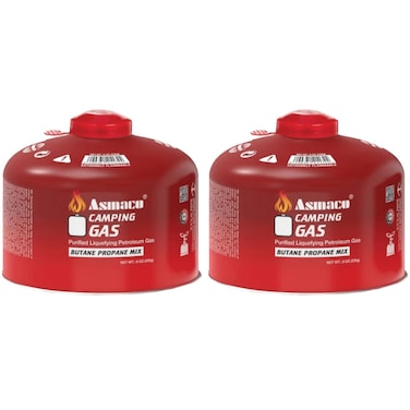 Asmaco Camping Gas Butane Portable Propane Mix - 230G - Set of 02