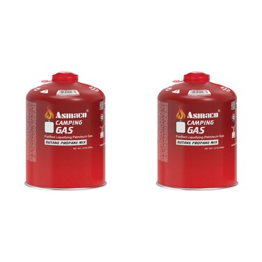 Asmaco Camping Gas Butane Portable Propane Mix - 450G - Set of 02