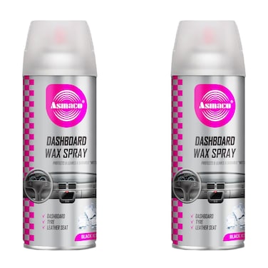 Asmaco Dashboard Wax Spray - Jasmin - 450 Ml - Set of 02