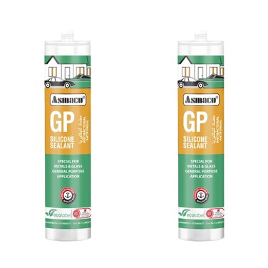 Asmaco Gp Silicone Sealant - Beige - 280 Ml - Set of 02