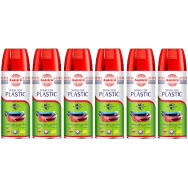 Asmaco Plastic Spray - Matt Balack - 400 Ml - Set of 06