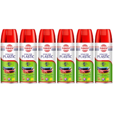 Asmaco Plastic Spray - Matt White - 400 Ml - Set of 06