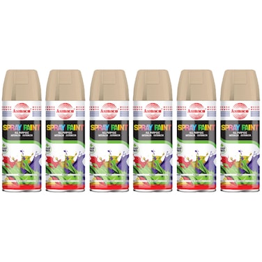Asmaco Spray Paint - Beige - 400 Ml - Set of 06