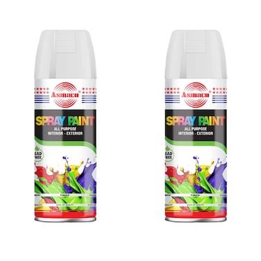 Asmaco Spray Paint - Clear Laquer - 400 Ml - Set of 02