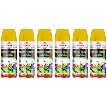 Asmaco Spray Paint - Honey Yellow - 400 Ml - Set of 06