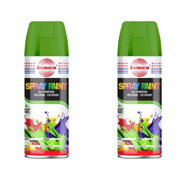 Asmaco Spray Paint - Jade Green - 400 Ml - Set of 02