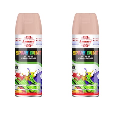 Asmaco Spray Paint - Light Pink - 400 Ml - Set of 02