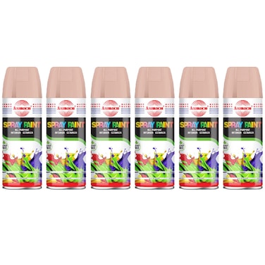 Asmaco Spray Paint - Light Pink - 400 Ml - Set of 06
