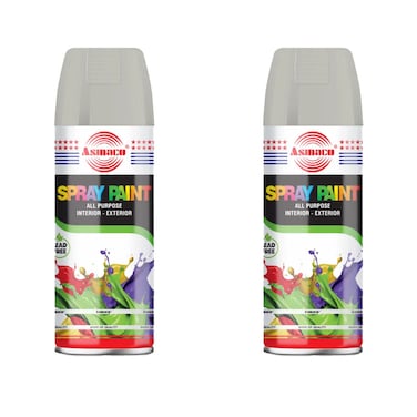 Asmaco Spray Paint - Light Yellow Gray - 400 Ml - Set of 02
