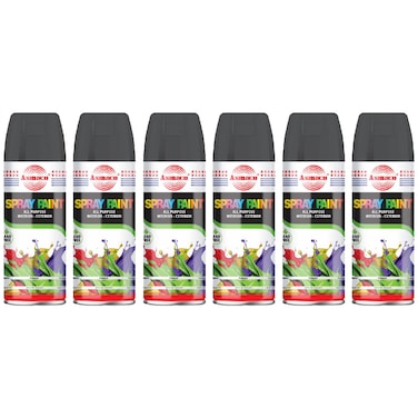 Asmaco Spray Paint - Medium Grey - 400 Ml - Set of 06