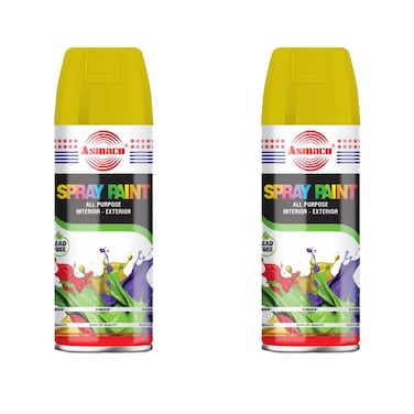 Asmaco Spray Paint - New Gold - 400 Ml - Set of 02