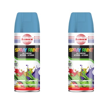 Asmaco Spray Paint - Red Blue - 400 Ml - Set of 02