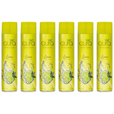 Aura Air Freshener Regular - Lemon - 300 Ml - Set of 06