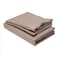 BYFT Home Design King 1 Flat Sheet (240 x 260 Cm) 2 Pillow Cover (50 x 75 Cm) Taupe 100% Cotton - Set of 3
