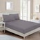 BYFT Home Design Queen 1 Fitted Sheet (160 x 200 Cm) 2 Pillow Cover (50 x 80 Cm) All Around Elastic Antracite 100% Cotton - Set of 3