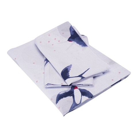 BYFT Home Design King Flat Sheet (240 x 260 Cm) 2 Pillow Cover (50 x 80 Cm) Hiron 100% Cotton - Set of 3