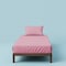 BYFT Home Design Single Flat Sheet (150 x 260 Cm) 1 Pillow Cover (50 x 75 Cm) Pink 100% Cotton- Set of 2