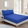 BYFT Home Design Single Fitted Sheet (90 x 200 Cm) 1 Pillow Cover (50 x 80 Cm) All Around Elastic Blue Outermer 100% Cotton- Set of 2