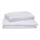BYFT Home Design Single Flat Sheet (150 x 260 Cm) 1 Pillow Cover (50 x 75 Cm) White 100% Cotton- Set of 2