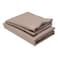 BYFT Home Design Single Flat Sheet (150 x 260 Cm) 1 Pillow Cover (50 x 75 Cm) Taupe Dyed 100% Cotton- Set of 2