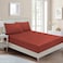 BYFT Home Design Single Fitted Sheet (90 x 200 Cm) 1 Pillow Cover (50 x 80 Cm) All Around Elastic Amarande 100% Cotton- Set of 2