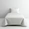 BYFT Home Design Single Duvet Cover (166 x 220 Cm) 1 Pillow Cover (50 x 75 Cm) 250 Tc White 100% Cotton- Set of 2