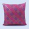 BYFT Orchard Cushion Cover 16 x 16 inch (Diagonal Checks Design - Fuchsia Pink) 40 x 40 cm Luxury Decorative Cushion Cover for Sofa, Bed &amp; Living Room- Set of 2 without inserts