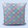 BYFT Orchard Cushion Cover 18 x 18 inch (Diagonal Checks Design - Cream) 45 x 45 cm Luxury Decorative Cushion Cover for Sofa, Bed &amp; Living Room- Set of 2 without inserts