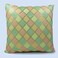 BYFT Orchard Cushion Cover 18 x 18 inch (Diagonal Checks Design - Yellow) 45 x 45 cm Luxury Decorative Cushion Cover for Sofa, Bed &amp; Living Room- Set of 2 without inserts