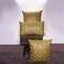 BYFT Orchard Cushion Cover 18 x 18 inch (Diagonal Checks Design - Yellow) 45 x 45 cm Luxury Decorative Cushion Cover for Sofa, Bed &amp; Living Room- Set of 2 without inserts