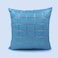 BYFT Orchard Cushion Cover 16 x 16 inch (Golden Checks Design - Blue) 40 x 40 cm Luxury Decorative Cushion Cover for Sofa, Bed &amp; Living Room- Set of 2 without inserts