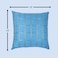 BYFT Orchard Cushion Cover 16 x 16 inch (Golden Checks Design - Blue) 40 x 40 cm Luxury Decorative Cushion Cover for Sofa, Bed &amp; Living Room- Set of 2 without inserts