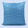 BYFT Orchard Cushion Cover 18 x 18 inch (Golden Checks Design - Blue) 45 x 45 cm Luxury Decorative Cushion Cover for Sofa, Bed &amp; Living Room- Set of 2 without inserts