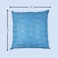 BYFT Orchard Cushion Cover 18 x 18 inch (Golden Checks Design - Blue) 45 x 45 cm Luxury Decorative Cushion Cover for Sofa, Bed &amp; Living Room- Set of 2 without inserts
