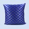 BYFT Orchard Cushion Cover 16 x 16 inch (Zig Zag Design - Royal Blue) 40 x 40 cm Luxury Decorative Cushion Cover for Sofa, Bed &amp; Living Room- Set of 2 without inserts