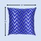 BYFT Orchard Cushion Cover 16 x 16 inch (Zig Zag Design - Royal Blue) 40 x 40 cm Luxury Decorative Cushion Cover for Sofa, Bed &amp; Living Room- Set of 2 without inserts