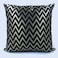 BYFT Orchard Cushion Cover 18 x 18 inch (Zig Zag Design - Black) 45 x 45 cm Luxury Decorative Cushion Cover for Sofa, Bed &amp; Living Room- Set of 2 without inserts