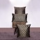BYFT Orchard Cushion Cover 18 x 18 inch (Zig Zag Design - Black) 45 x 45 cm Luxury Decorative Cushion Cover for Sofa, Bed &amp; Living Room- Set of 2 without inserts