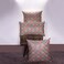 BYFT Orchard Cushion Cover 18 x 18 inch (Diagonal Checks Design - Cream) 45 x 45 cm Luxury Decorative Cushion Cover for Sofa, Bed &amp; Living Room- Set of 2 with inserts