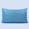 BYFT Orchard Cushion Cover 12 x 20 inch (Golden Checks Design - Blue) 30 x 50 cm Luxury Decorative Cushion Cover for Sofa, Bed &amp; Living Room- Set of 2 with inserts