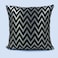 BYFT Orchard Cushion Cover 16 x 16 inch (Zig Zag Design - Black) 40 x 40 cm Luxury Decorative Cushion Cover for Sofa, Bed &amp; Living Room- Set of 2 with inserts